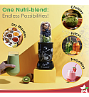 Nutri-blend, 400W, 22000 RPM 100% Full Copper Motor, Mixer-Grinder, Blender, SS Blades, 2 Unbreakable Jars, 2 Years warranty, Black, Recipe Book By Chef Sanjeev Kapoor